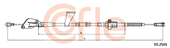 Cable Pull, clutch control (19.2501)