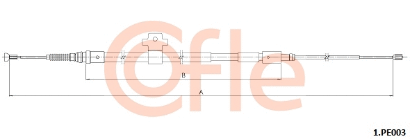 Cable Pull, parking brake (1.PE003)