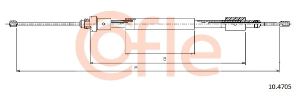 Cable Pull, parking brake (10.4705)
