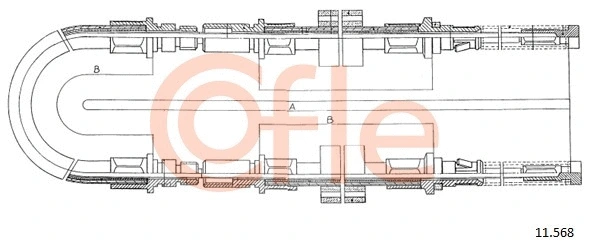 Cable Pull, parking brake (11.568)