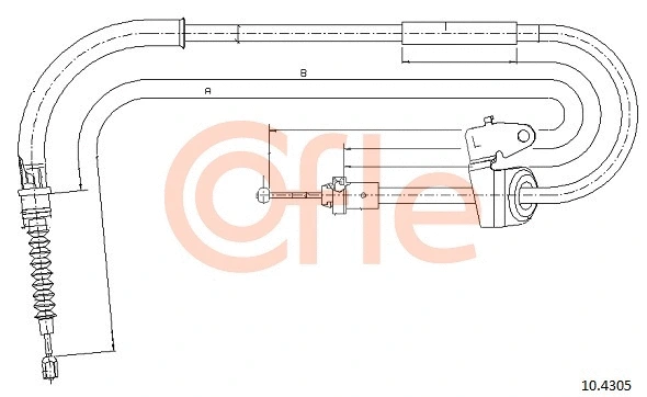 Cable Pull, parking brake (10.4305)