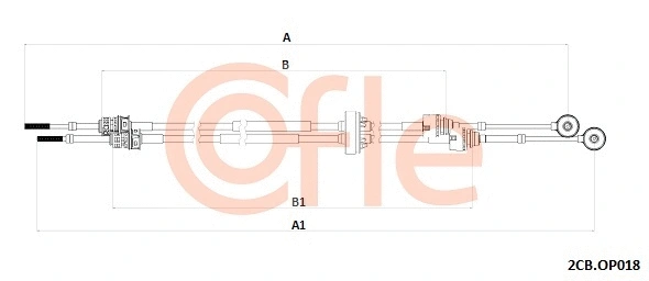 Cable Pull, manual transmission (92.2CB.OP018)