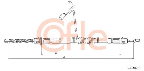 Cable Pull, parking brake (11.5574)