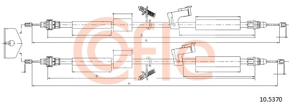 Cable Pull, parking brake (10.5370)
