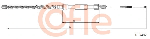 Cable Pull, parking brake (10.7407)