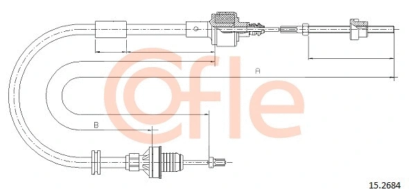 Cable Pull, clutch control (15.2684)