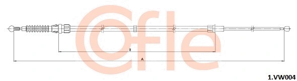 Cable Pull, parking brake (1.VK004)