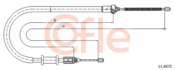 Cable Pull, parking brake (11.6675)