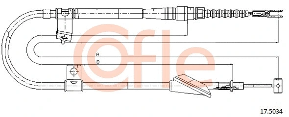 Cable Pull, parking brake (17.5034)