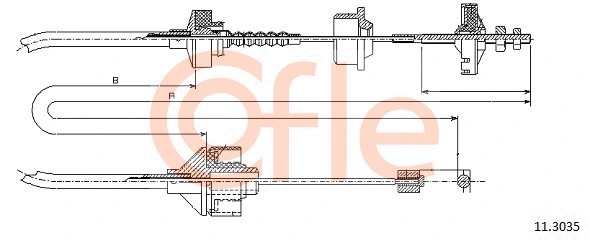 Cable Pull, clutch control (11.3035)