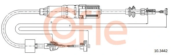 Cable Pull, clutch control (10.3442)