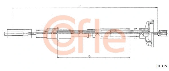 Cable Pull, clutch control (10.315)