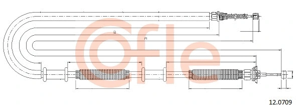 Cable Pull, parking brake (12.0709)