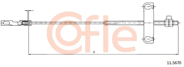 Cable Pull, parking brake (11.5670)
