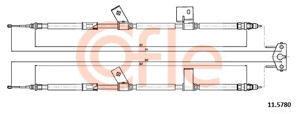 Cable Pull, parking brake (11.5780)