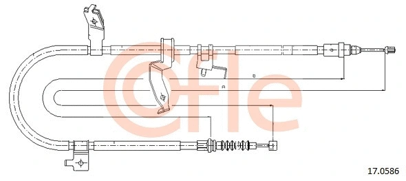 Cable Pull, parking brake (17.0586)
