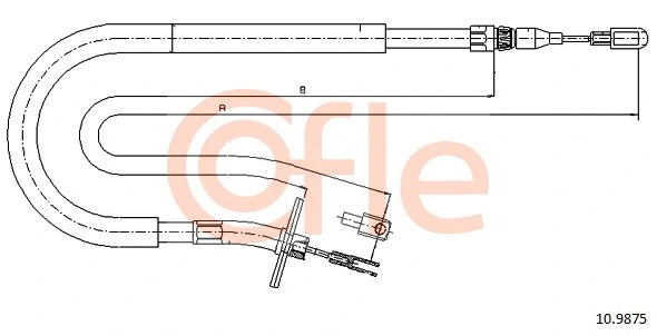 Cable Pull, parking brake (10.9875)