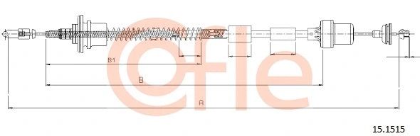 Cable Pull, clutch control (15.1515)