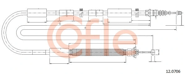 Cable Pull, parking brake (12.0706)