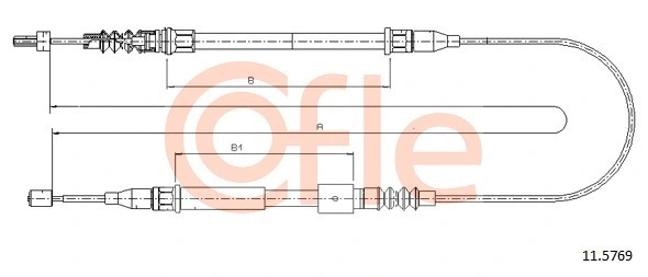 Cable Pull, parking brake (11.5769)
