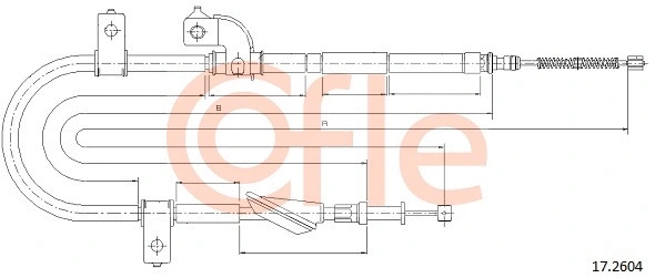 Cable Pull, parking brake (17.2604)