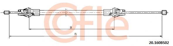 Cable Pull, parking brake (92.20.160B502)
