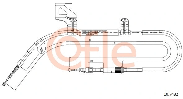 Cable Pull, parking brake (10.7482)
