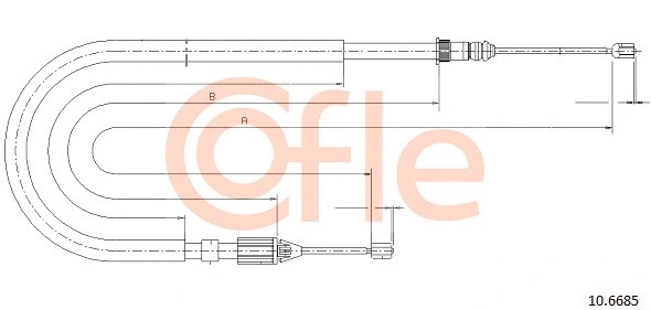 Cable Pull, parking brake (10.6685)