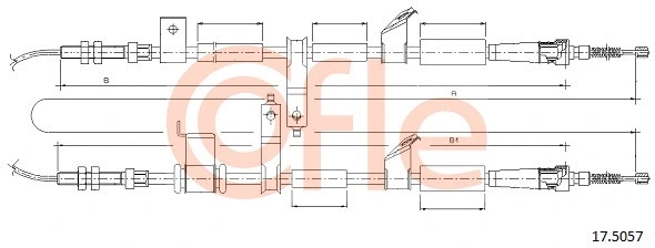 Cable Pull, parking brake (17.5057)