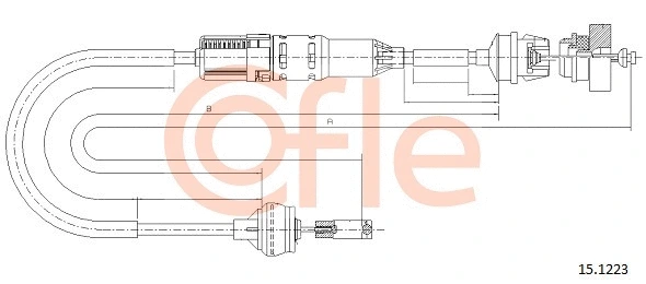 Cable Pull, clutch control (15.1223)