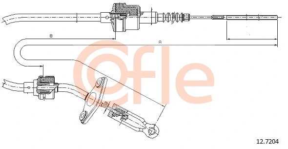 Cable Pull, clutch control (12.7204)