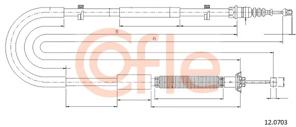 Cable Pull, parking brake (12.0703)