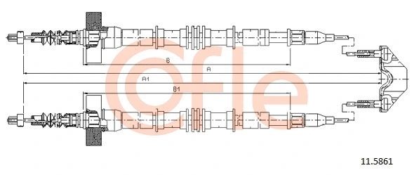 Cable Pull, parking brake (11.5861)