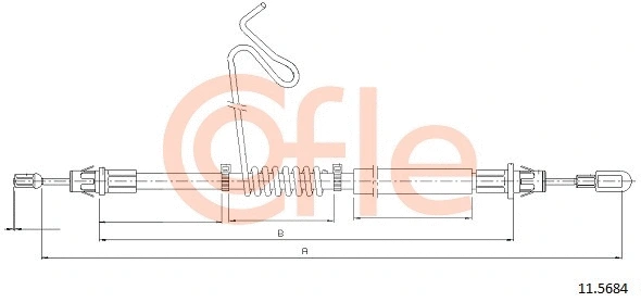 Cable Pull, parking brake (11.5684)