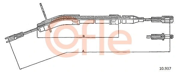 Cable Pull, parking brake (10.937)
