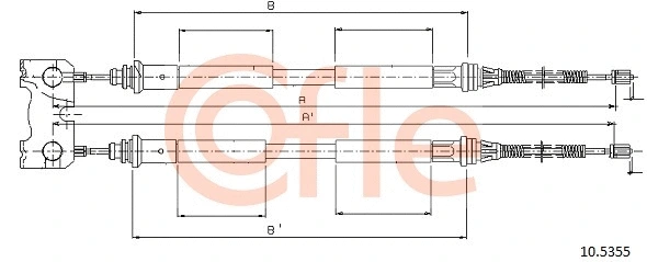 Cable Pull, parking brake (10.5355)