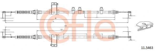 Cable Pull, parking brake (11.5463)