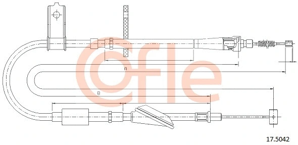 Cable Pull, parking brake (17.5042)