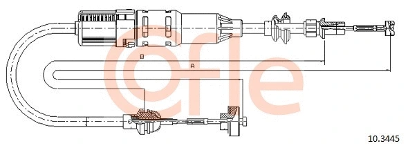 Cable Pull, clutch control (10.3445)