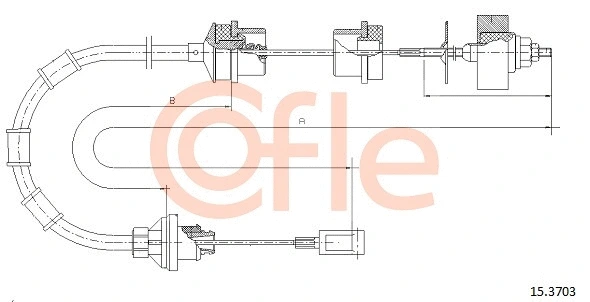 Cable Pull, clutch control (15.3703)