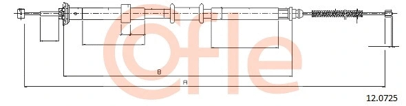 Cable Pull, parking brake (12.0725)