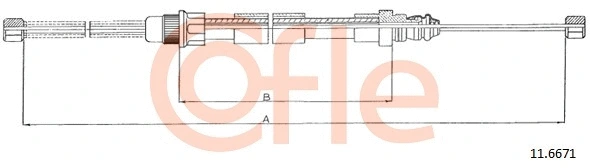 Cable Pull, parking brake (11.6671)