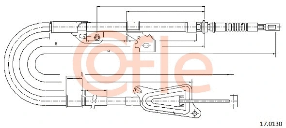 Cable Pull, parking brake (17.0130)