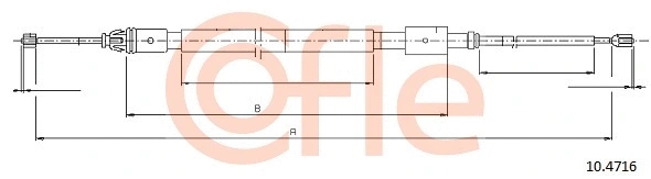Cable Pull, parking brake (10.4716)