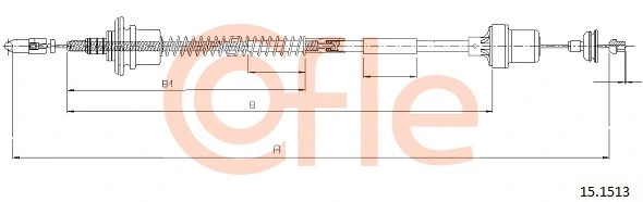 Cable Pull, clutch control (15.1513)