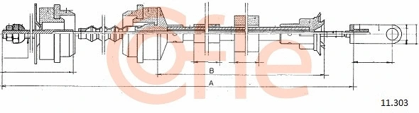 Cable Pull, clutch control (11.303)