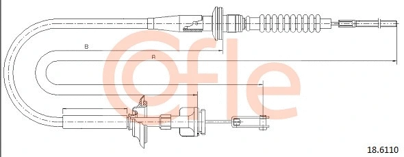Cable Pull, clutch control (18.6110)