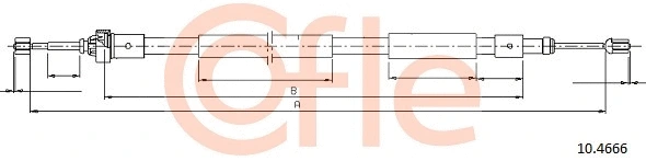 Cable Pull, parking brake (10.4666)