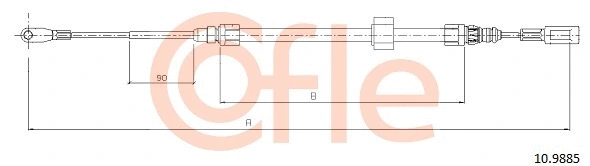 Cable Pull, parking brake (10.9885)