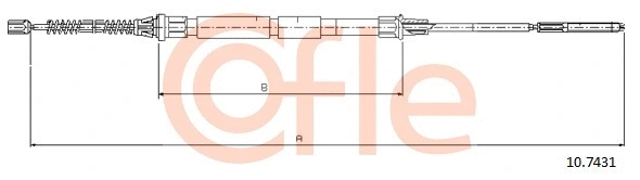 Cable Pull, parking brake (10.7431)